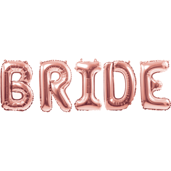 Надпись F, BRIDE, Розовое Золото