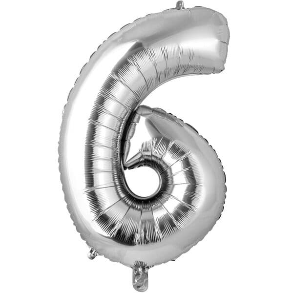 Цифра ВЗ "Серебро, 6" 26"