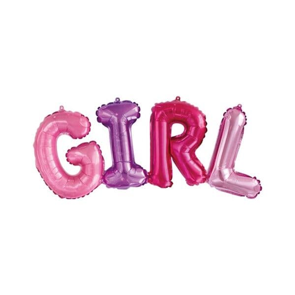 Надпись F, "Girl", Разноцветный, 43"/109см