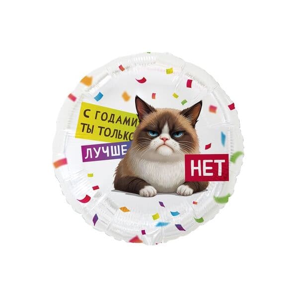 Круг ВЗ «С ГОДАМИ ТЫ ЛУЧШЕ Кот Сердитый»