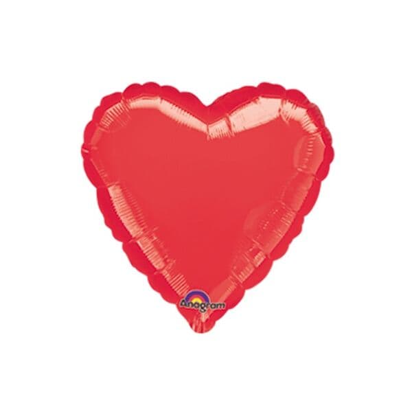 Сердце An «Металлик Red» 18″